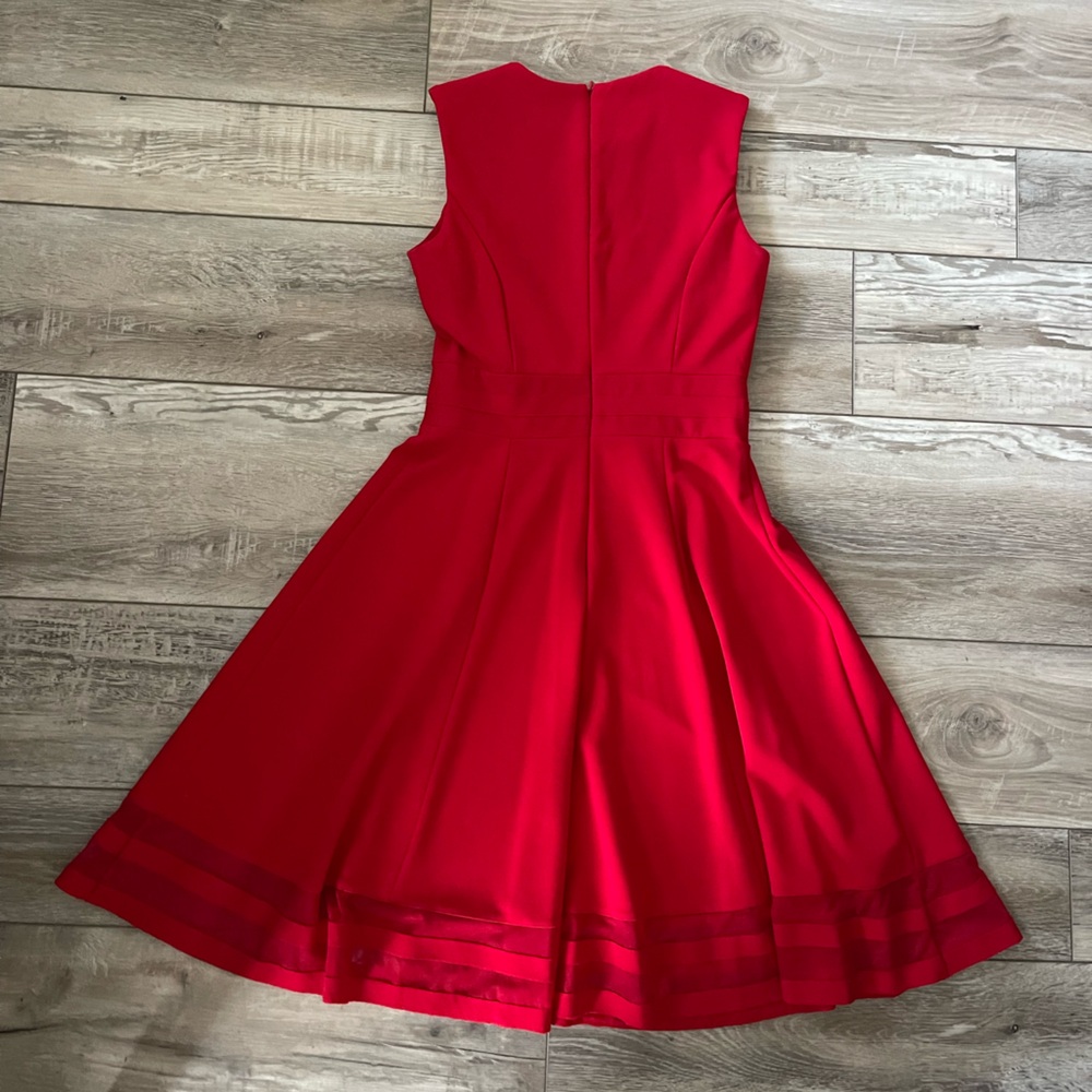 Calvin Klein Elegant Red Sleeveless Dress - worn once